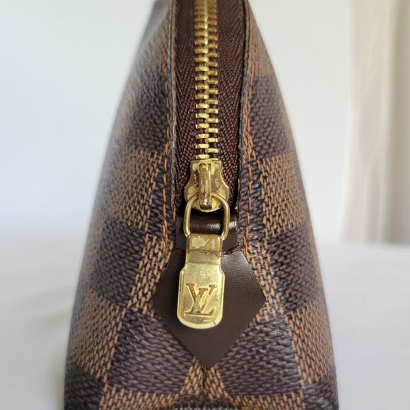 Louis Vuitton Damier Ebene Pochette Cosmetic PM Pouch - Picture 3 of 12